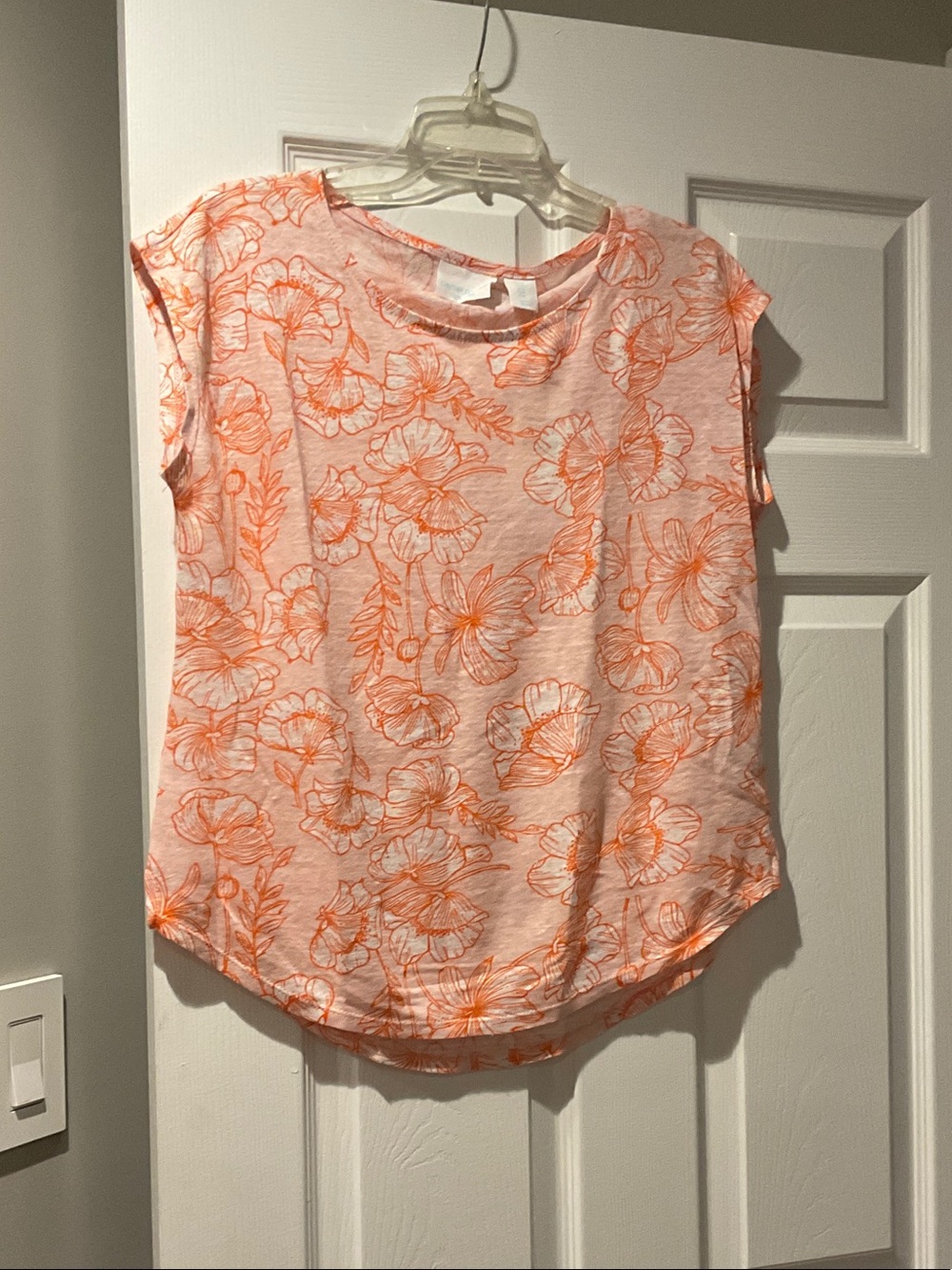 Cynthia Rowley Pink Top with Orange Floral Print
